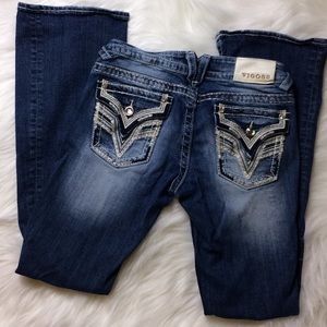 Distressed Boot-Cut Jeans